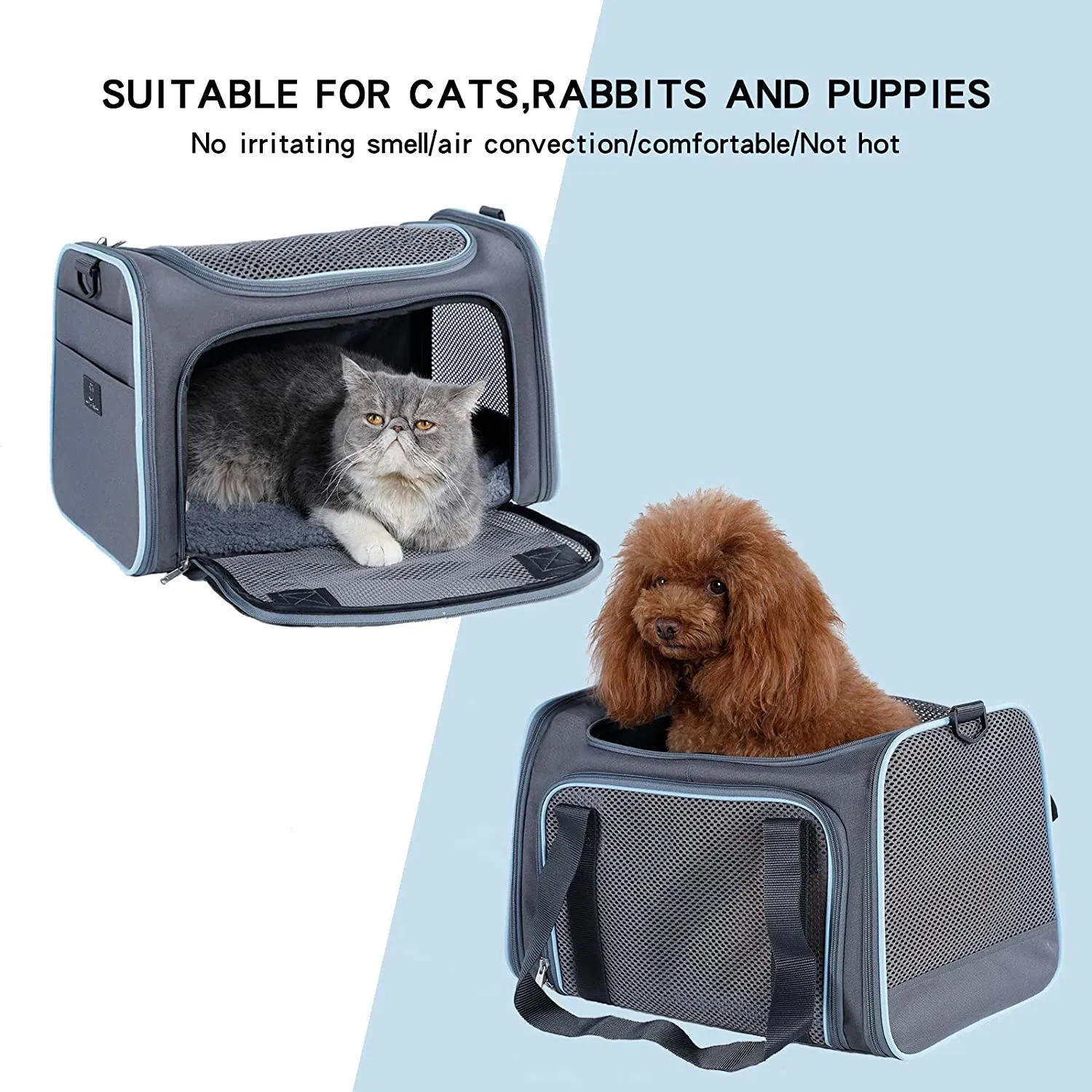Soft-Sided Portable Pet Travel Washable Carrier