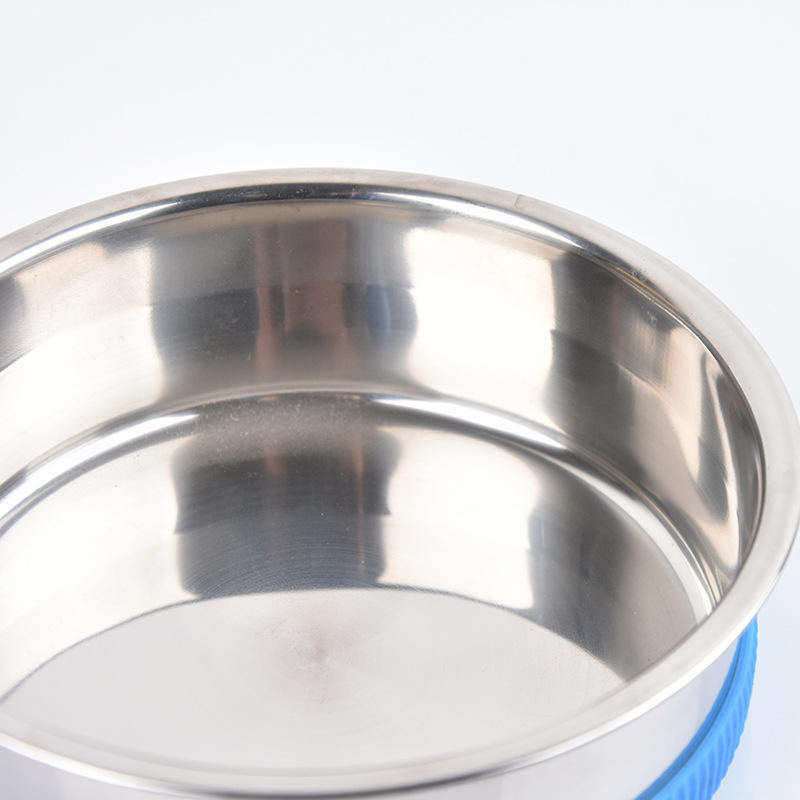 Travel-Friendly Pet Stainless Steel Dog Bowl Prevents Tipping Integrated Water Capacity Non-Wetting Mouth Design Drinking Water