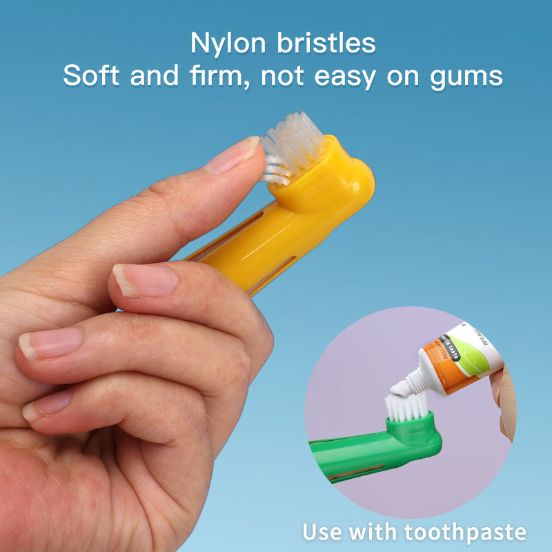 30 PCS/Box Double Headed Pet Toothbrush Soft Bristles Cat Oral Care Brushes Teeth Cleaning Brush for Dogs Dental Care