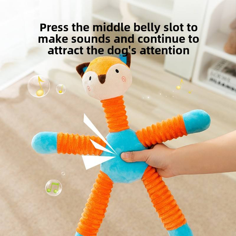 Durable Plush Dog Squeaky Toy Self-Entertainment Teeth Grinding Chew for Cats Teddy Corgi Bichon Pet Supplies Relieve Boredom