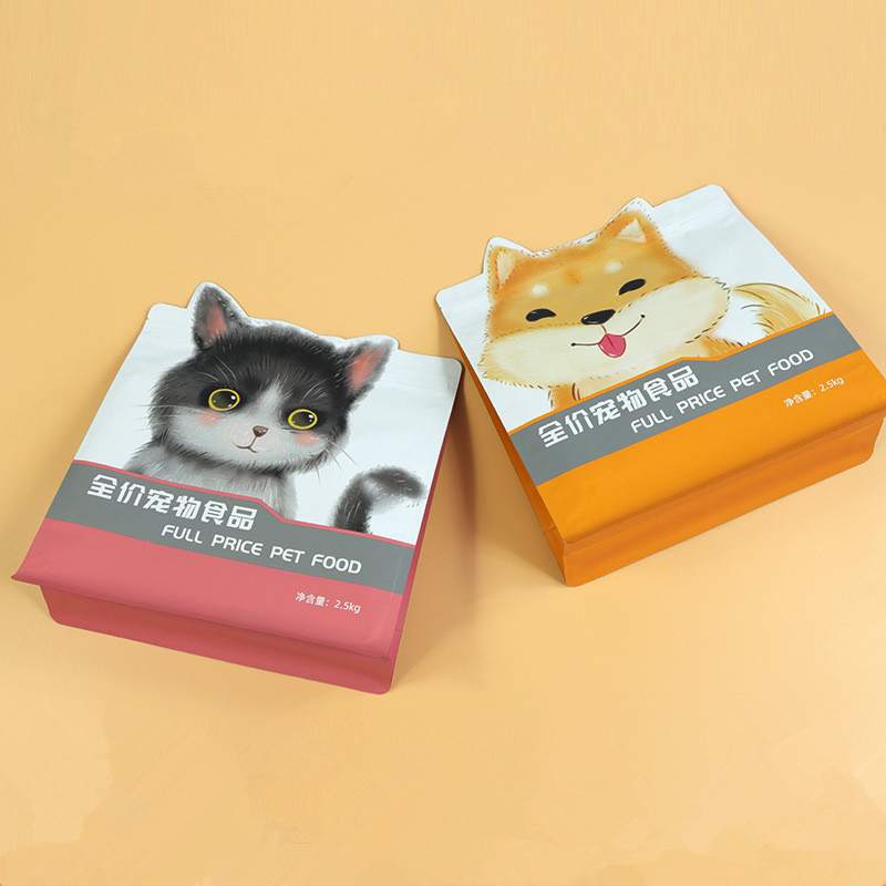 Dry Cat Dog Birds Food Bags Pet Foods Flat Bottom Pouches Foods Packaging Storage