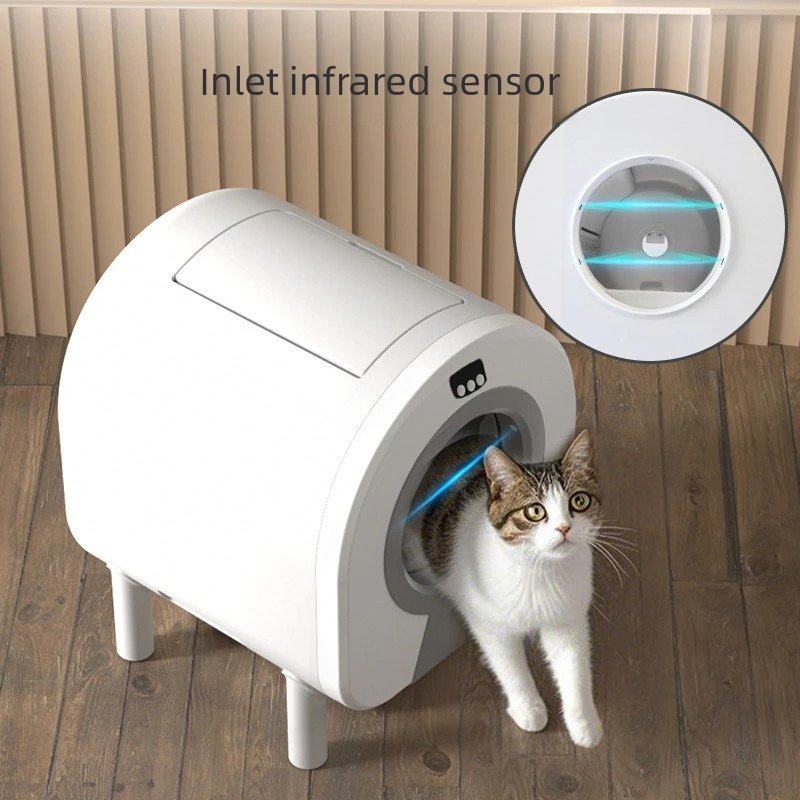 Pet Product Automatic Cleaning Litter Box with Waste Compaction and Odor Elimination
