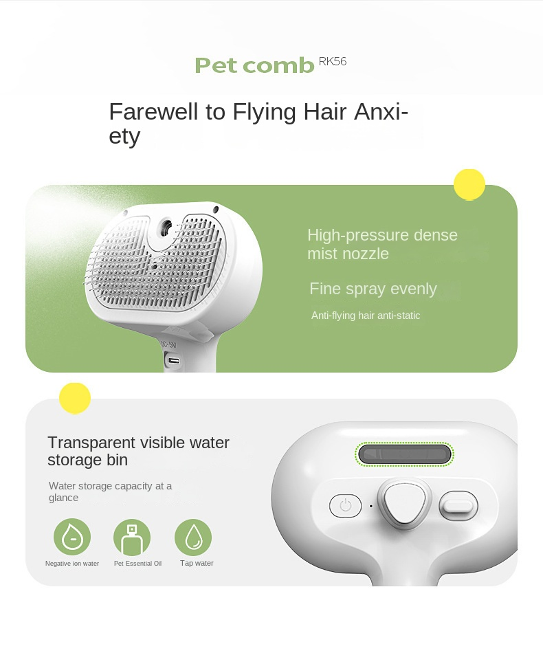 USB Rechargeable Grooming Spray Tool for Cats and Dogs