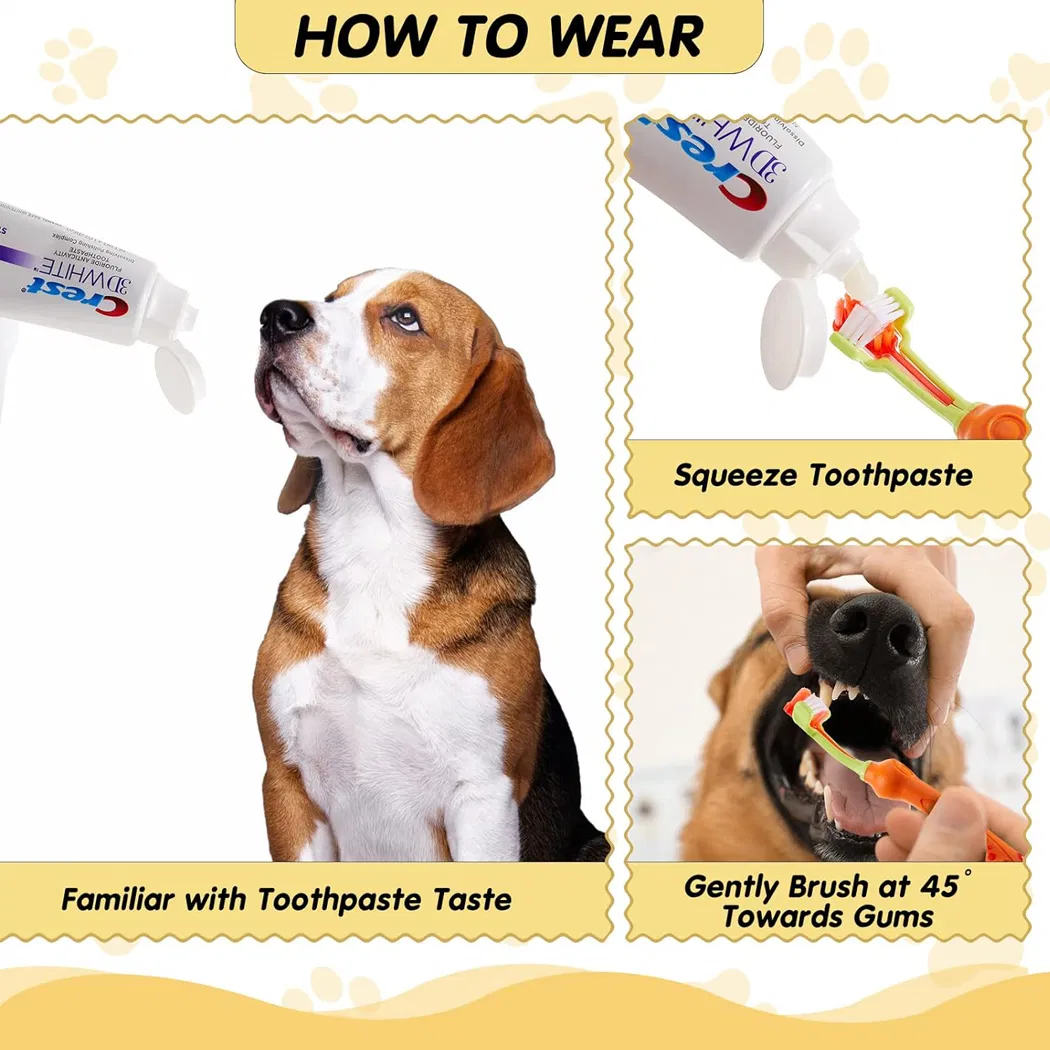 Three Sided Pet Toothbrush Detail 3