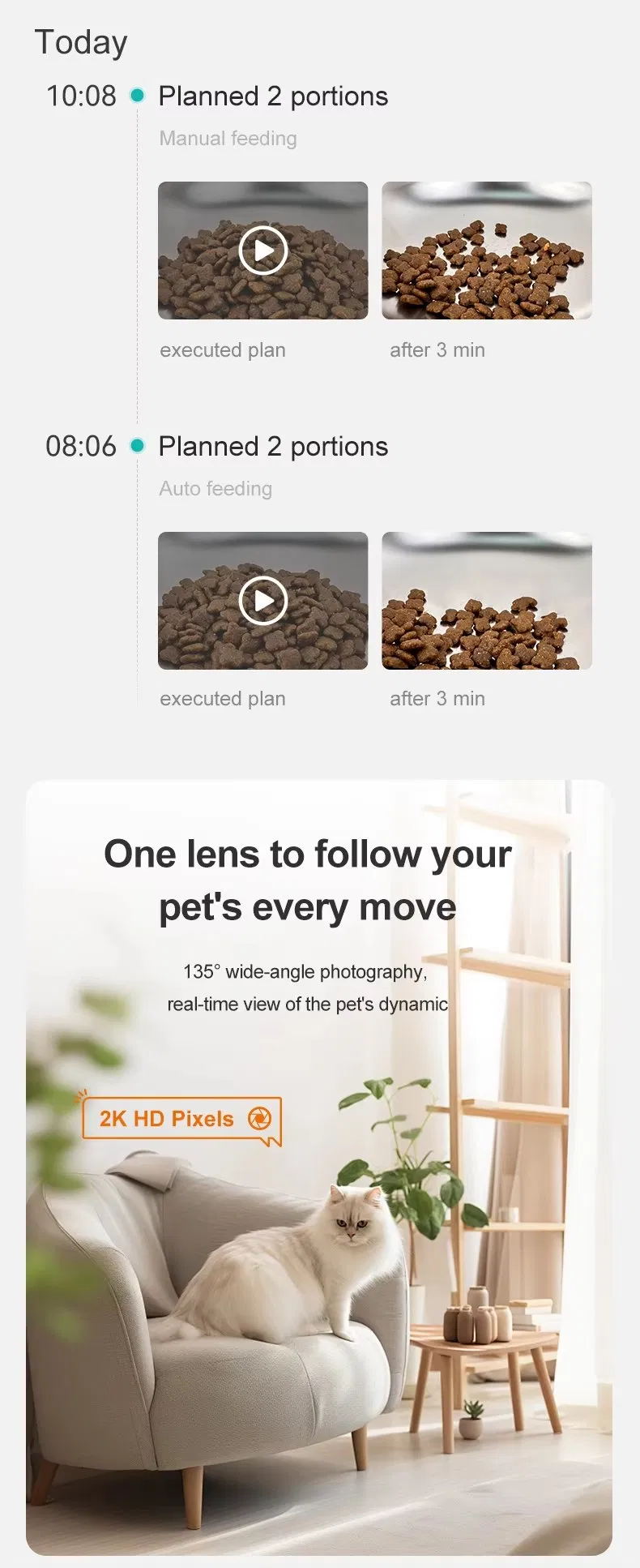 Auto-Pamper Anti-Stuck Food Auto Pet Feeder for Weekend Getaways