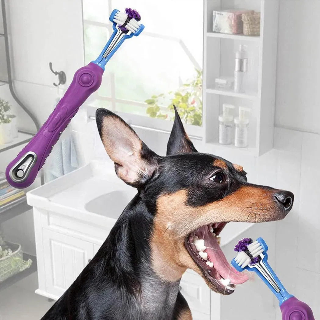 Three Sided Pet Toothbrush Detail 6