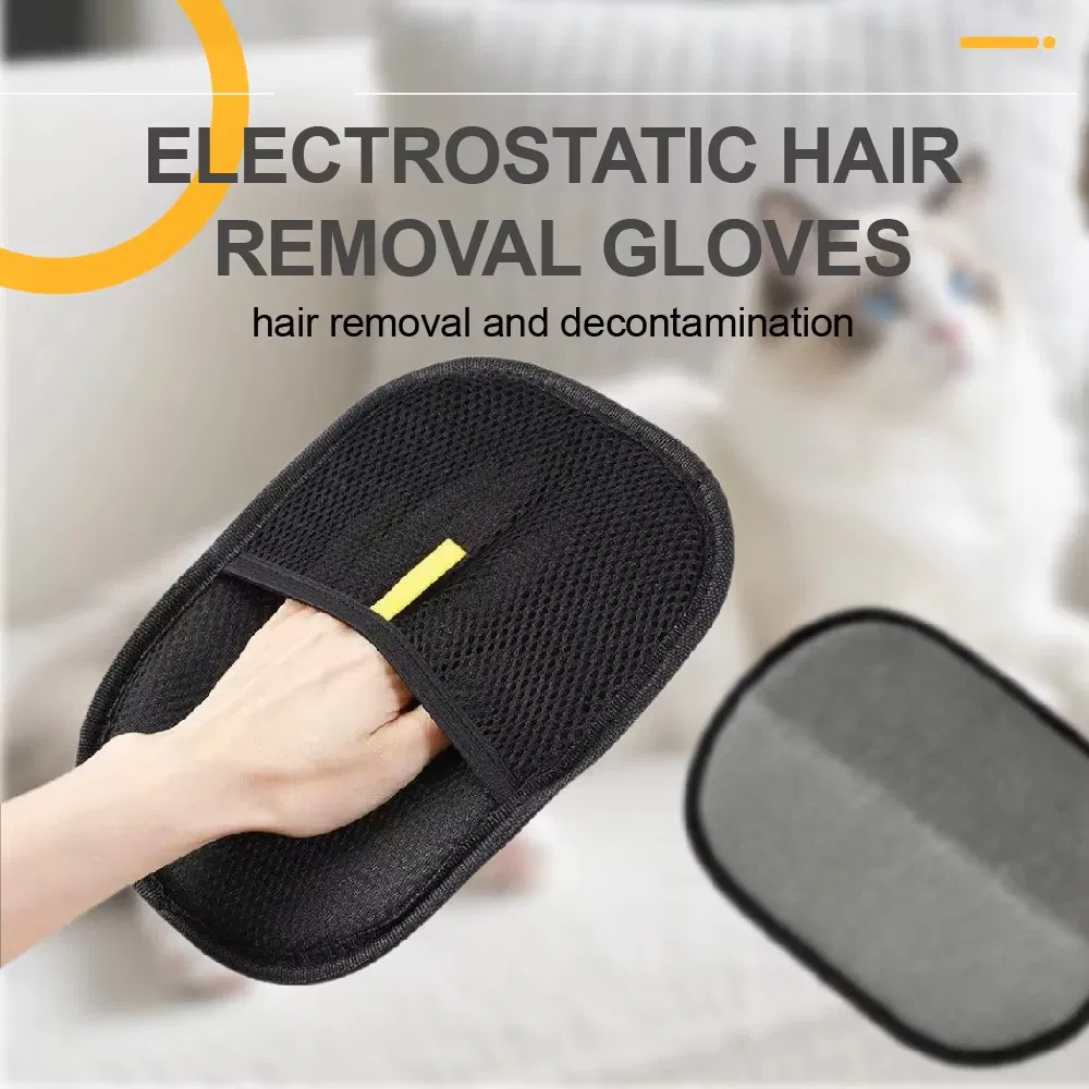 Hot Selling New Style Reusable Double-Sided Pet Grooming Cleaning Glove Pet Hair Removal Gloves for Clothes Dogs Cats Grooming