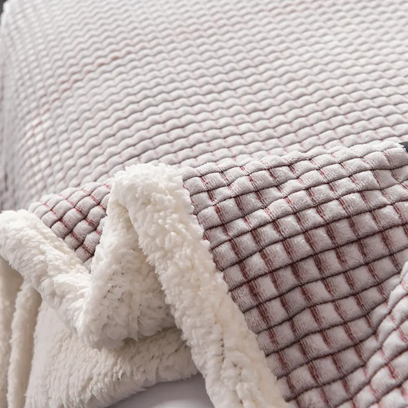 Corn Grid Custom Size Dog Winter Warm Wrap Firm Winkle Resistant Pet Blanket