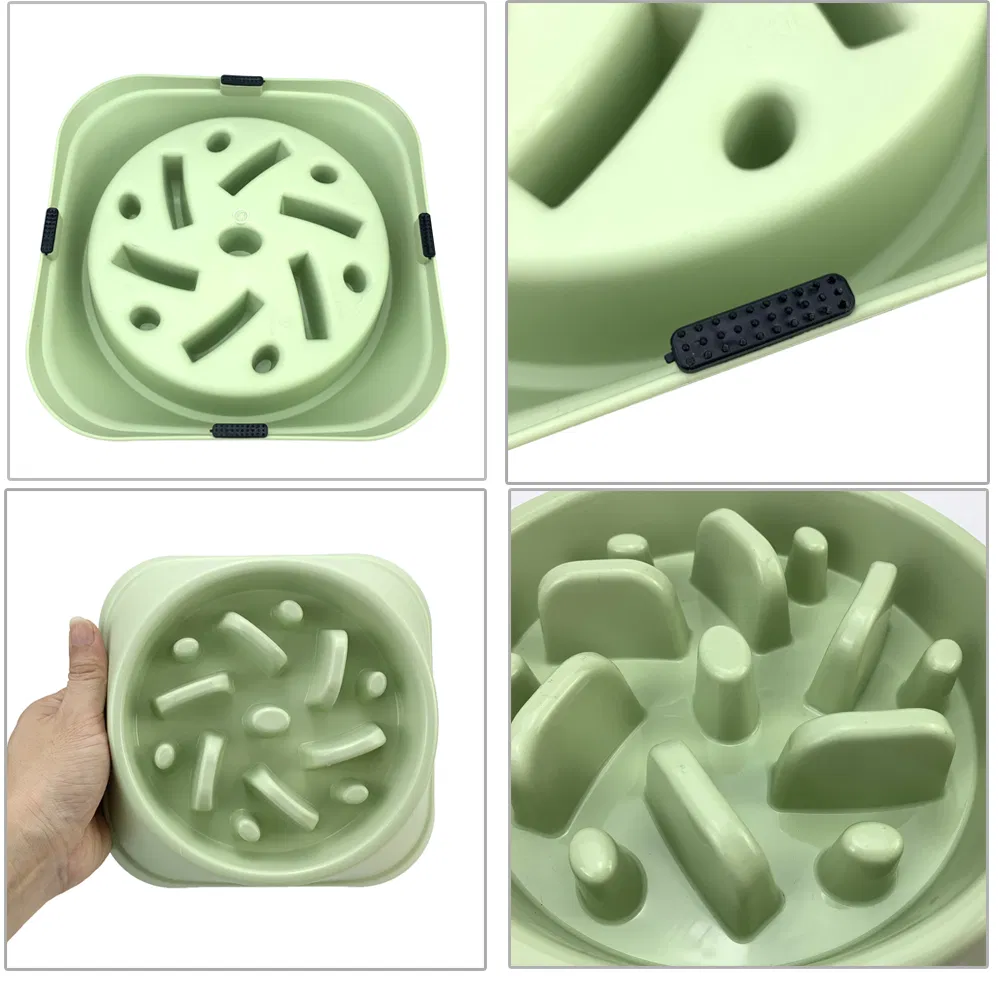 Dog Slow Feeder Bowl Anti-Slip Educational Pet Slow Food