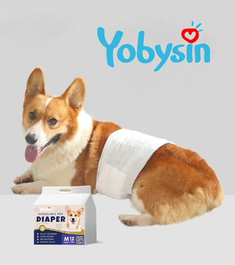 2025 Popular Yobysin Best Selling Free Sample Factory Price Disposable Pet Diapers