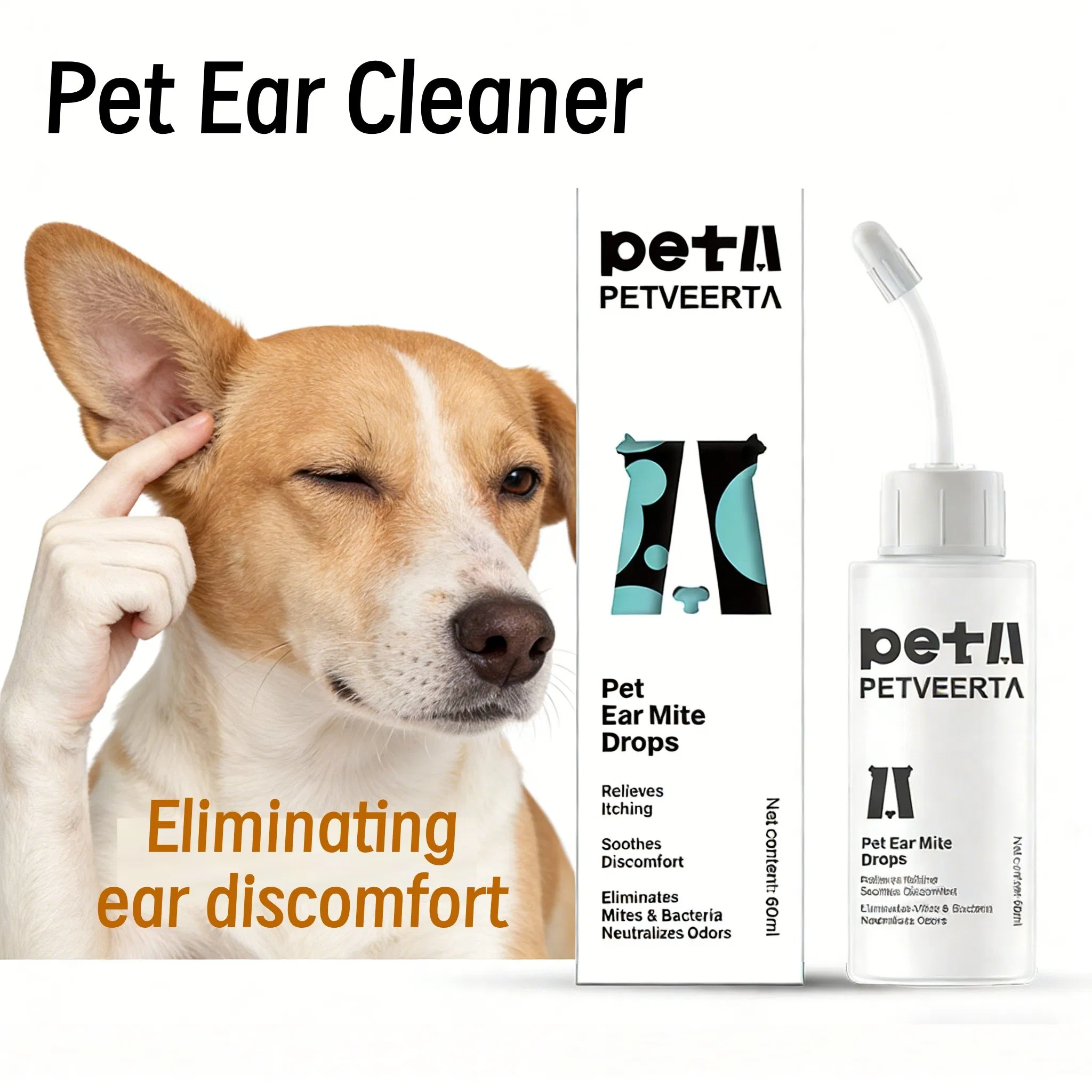 Daily Pet Care Dog Ear Cleaner for Mite &amp; Bacteria Removal Soothe Irritation