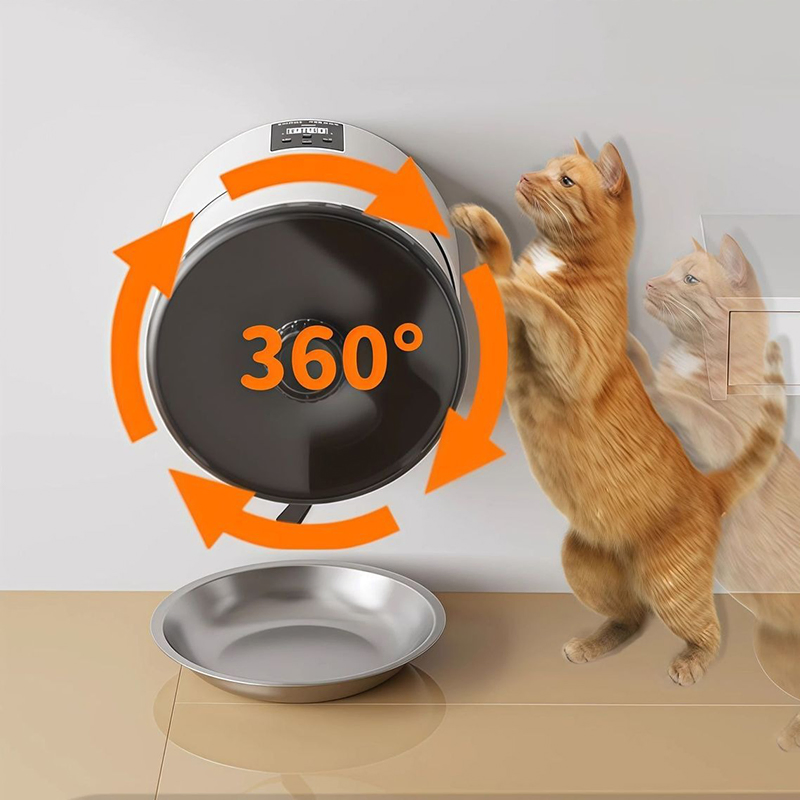 Rotatable Smart Pet Feeder with WiFi Application Automatic Electric Cat Dog Bowl