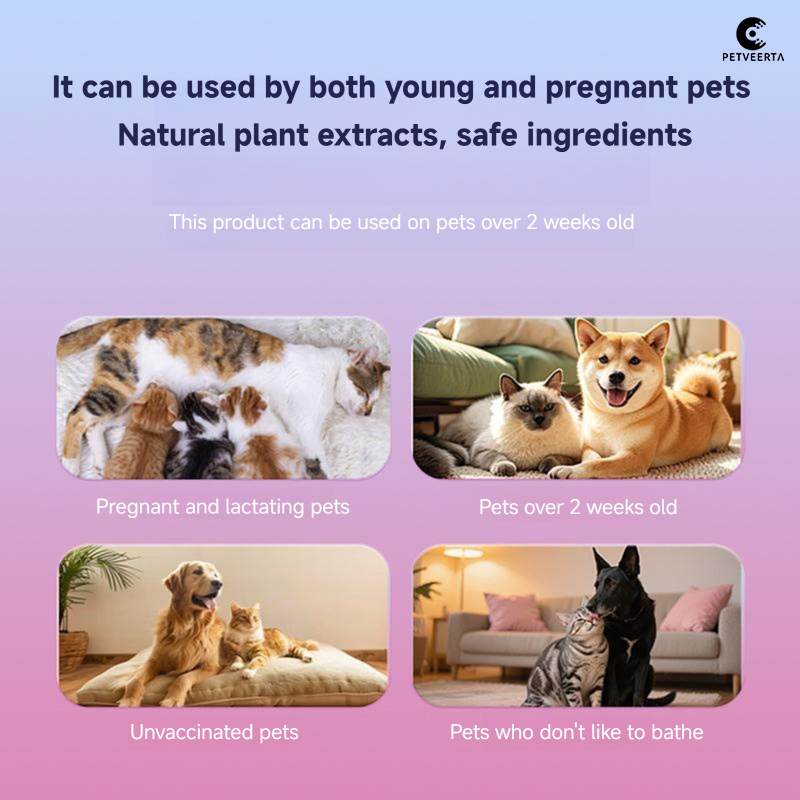 Natural Hydrosol Pet Cleaning Gloves Waterless SPA Grooming for Dogs and Cats