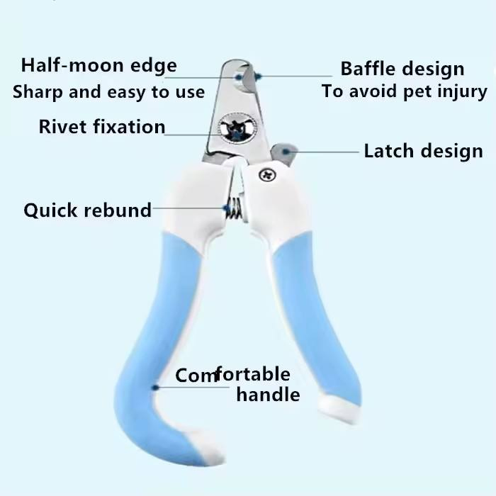 Pet Nail Clippers Wholesale Stainless Steel Pet Dog Cat Nail Clipper with Nail File Pet Grooming Products