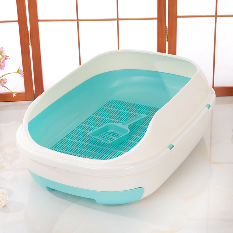 New Arrived Pet Accessories Large Space Toilet Foldable Cat Litter Box with Free Litter Scoop