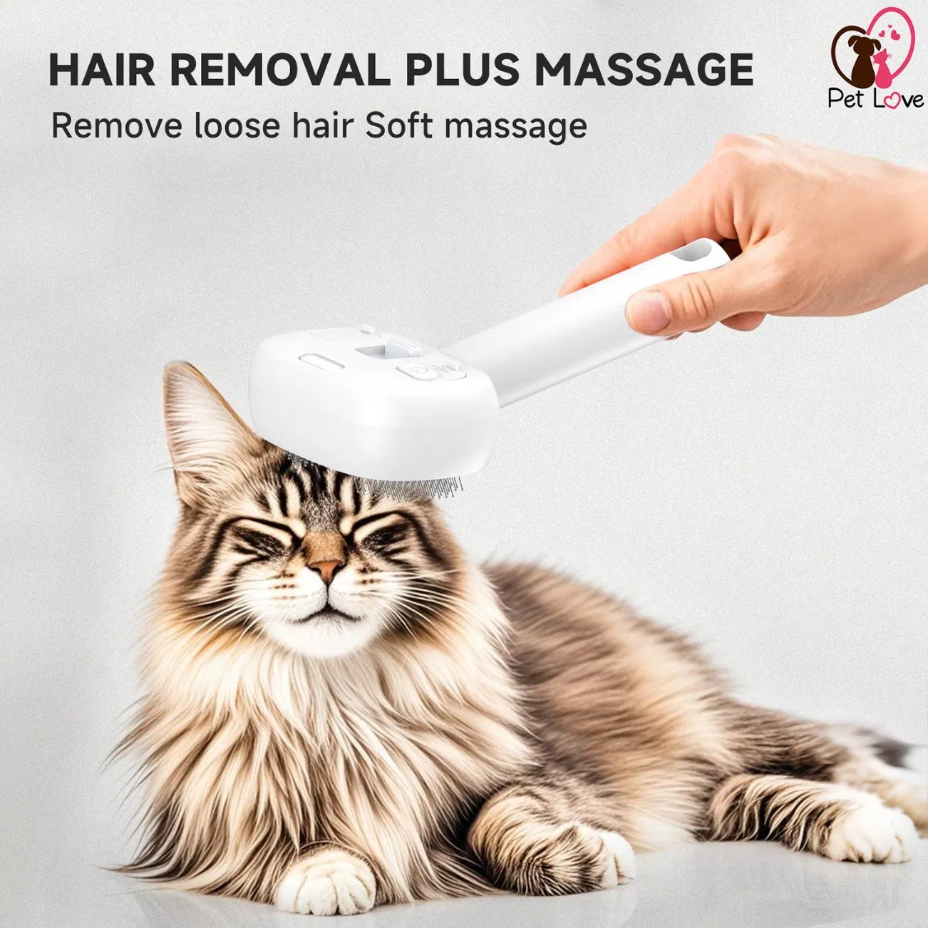 UV Spray Pet Grooming Brush with Massage Deshedding Function