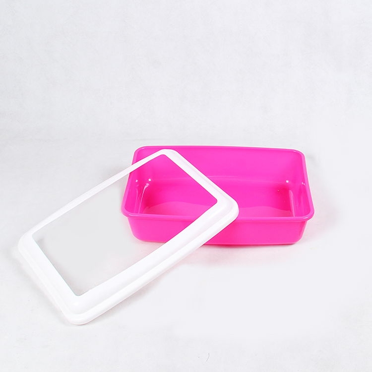 Waterproof Big Pet Products Cleaning Reusable Plastic Cat Toilet Trainer Trays Customized Cat Litter Box