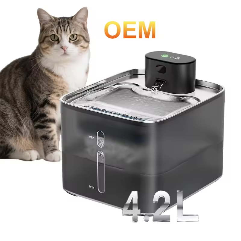 Cat Water Fountain Motion Detected Automatic Pet Drinking Bowl with Filter