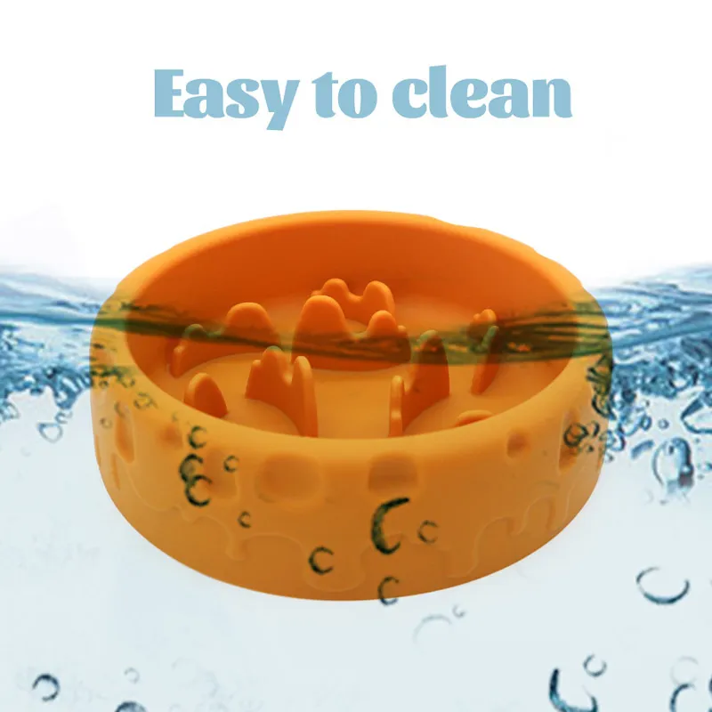 Silicone Slow Feeder Bowl Pet Anti Gulp Dog Feeding Bowl