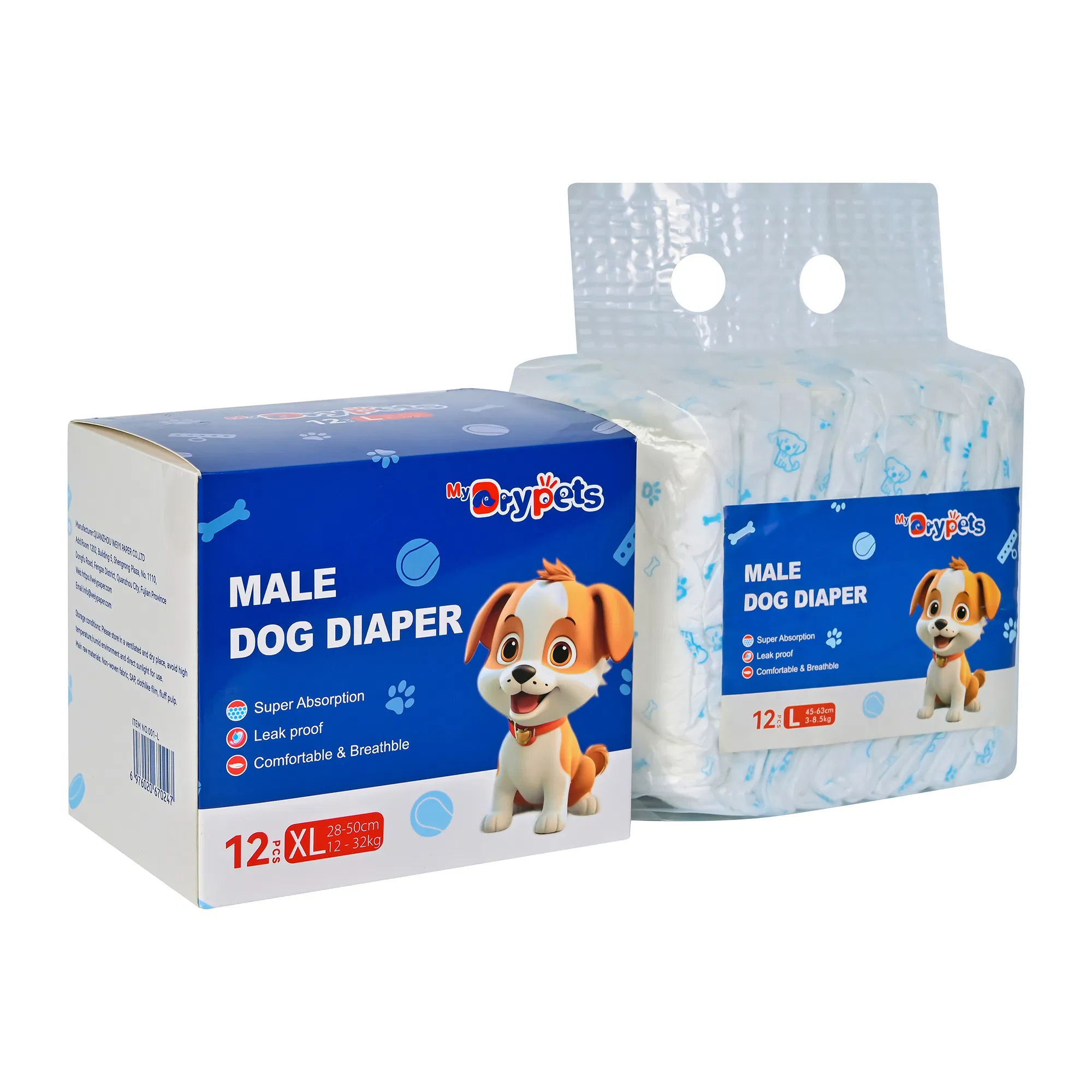 China Factory Wholesale High Quality Dog Diapers Cat and Dog Diaper Disposable Absorbent Deodorizing Pet Diapers