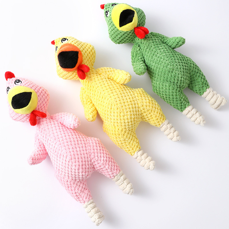 Unique Chicken Pet Toys Plush Dog Cat Toy Sound Clearly Pet Chew Biting Toy