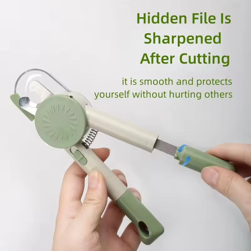 LED Pet Nail Clipper with Hidden File 2in1 Grooming Tool