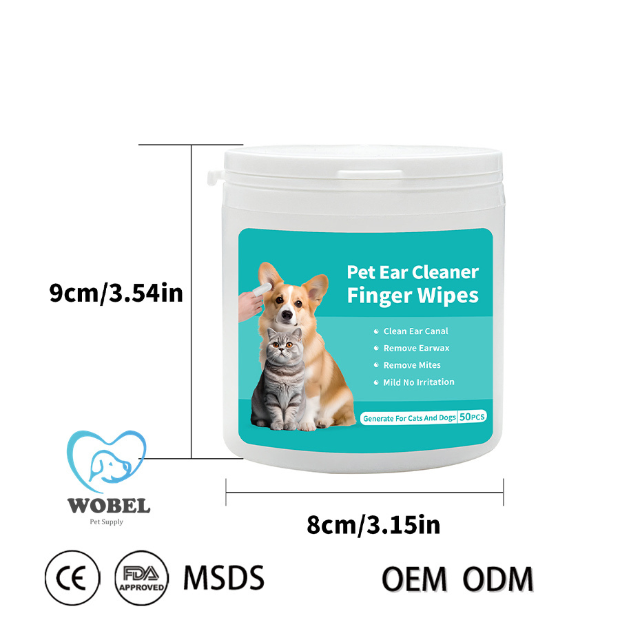 50-Count Pet Ear Cleaning Wipes Cleaner