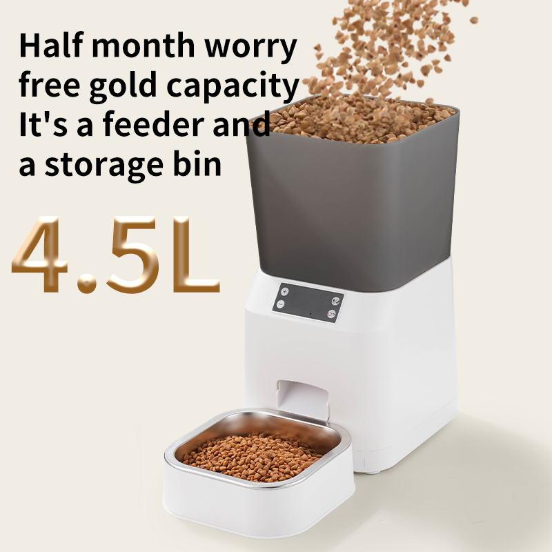 Smart Pet Feeder Features Intelligent Timed Bowls Automatic Tuya Wi-Fi APP Control Dog and Cat Feeder
