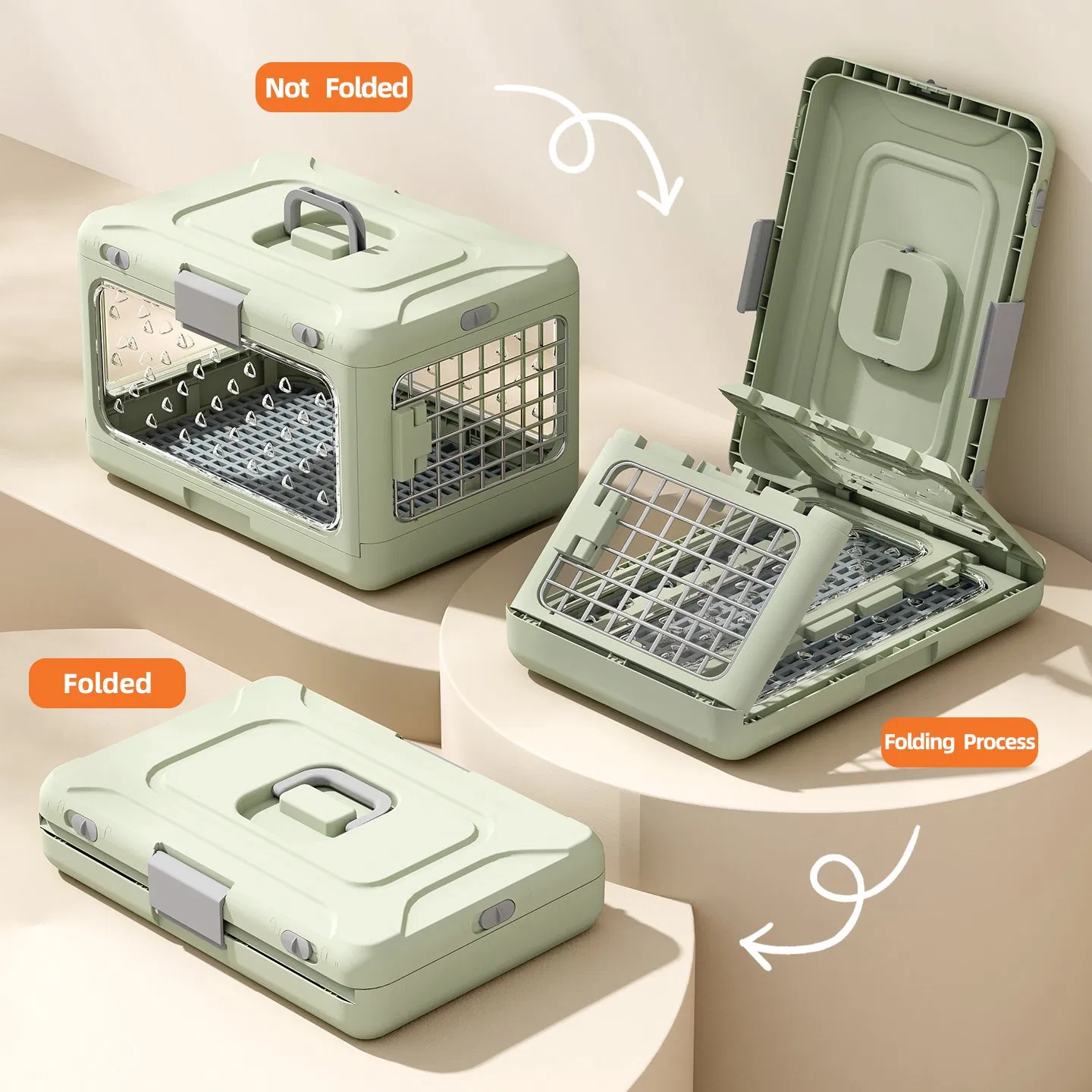 Hard Sided Travel Carrier for Cats and Small Pets Portable Pet Bag