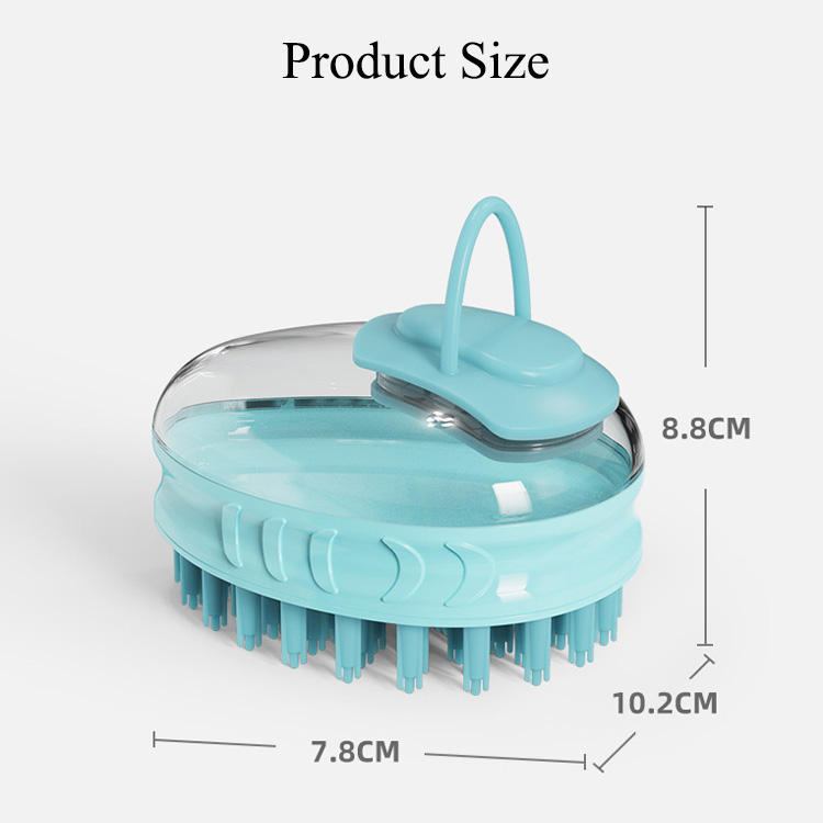 ABS Cat Silicone Hair Cleaning Grooming Tool Shampoo Pet Bathing Brush