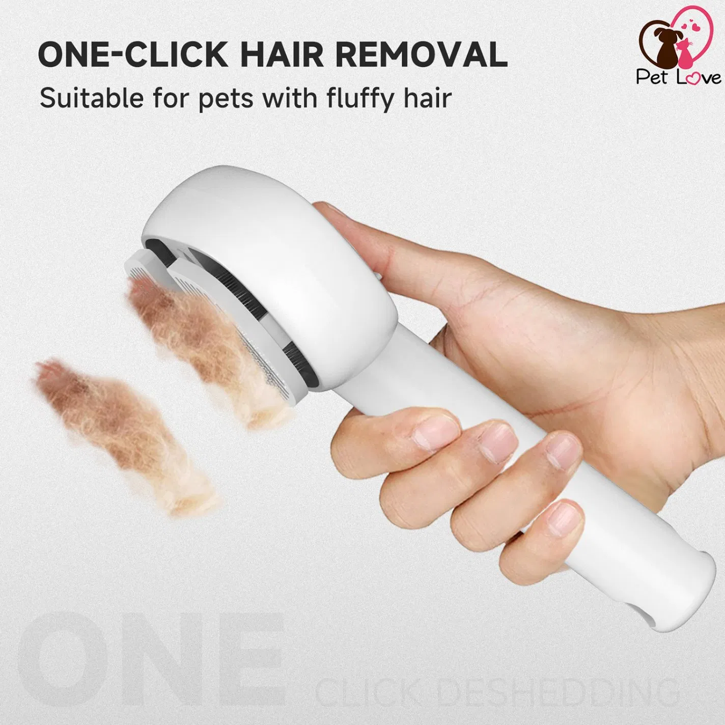 UV Spray Pet Grooming Brush with Massage Deshedding Function