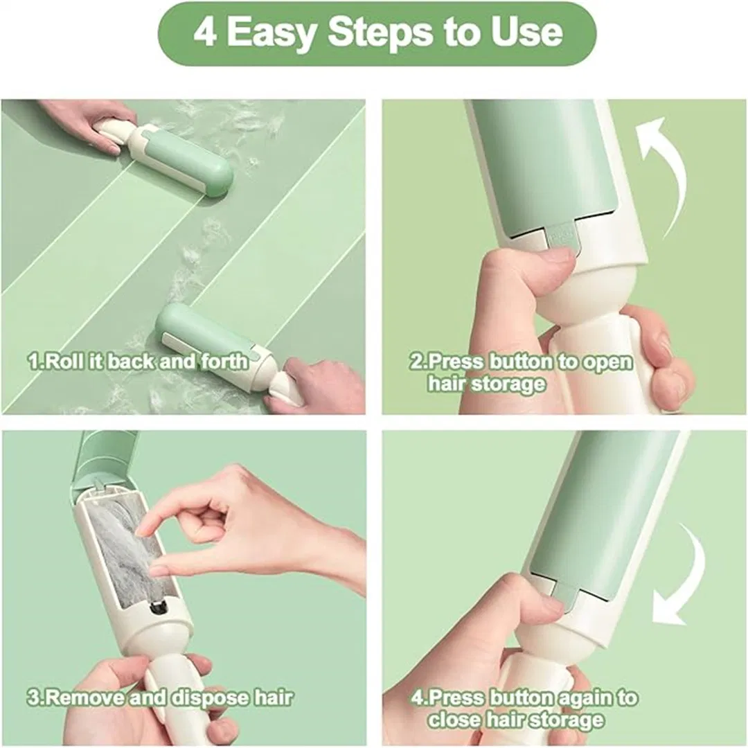 Reusable, Portable Pet Hair Remover with a Comfortable, Non-Slip Handle