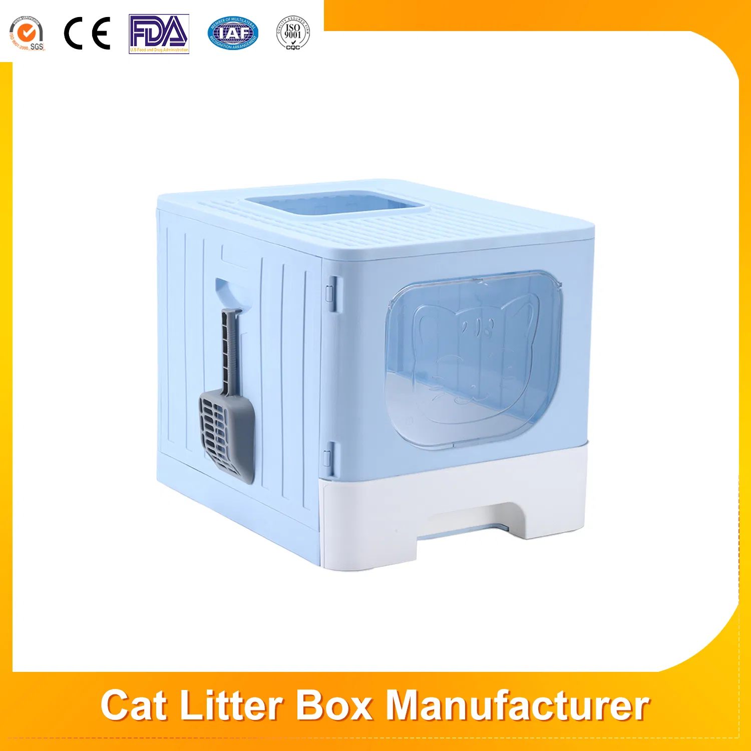 Eco-Friendly Polypropylene Plastic Cat Toilet Sandbox Odorless Large Space Caja De Arena PARA Gatos Pet Best Litter Box for Cats