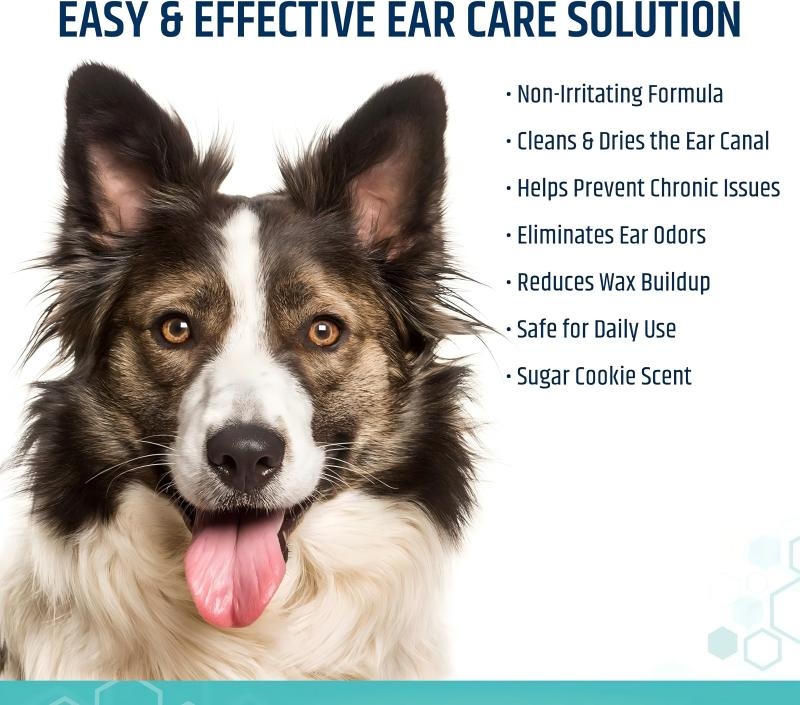 Dog Ear Wash Cleaner for Soothes Itchy Ears Gentle Ear Wash for Dogs