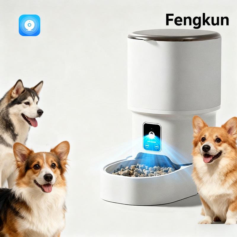 5L Capacity Pet Camera Feeder for Kibble Sizes 2-14mm Convenient Pet Feeder