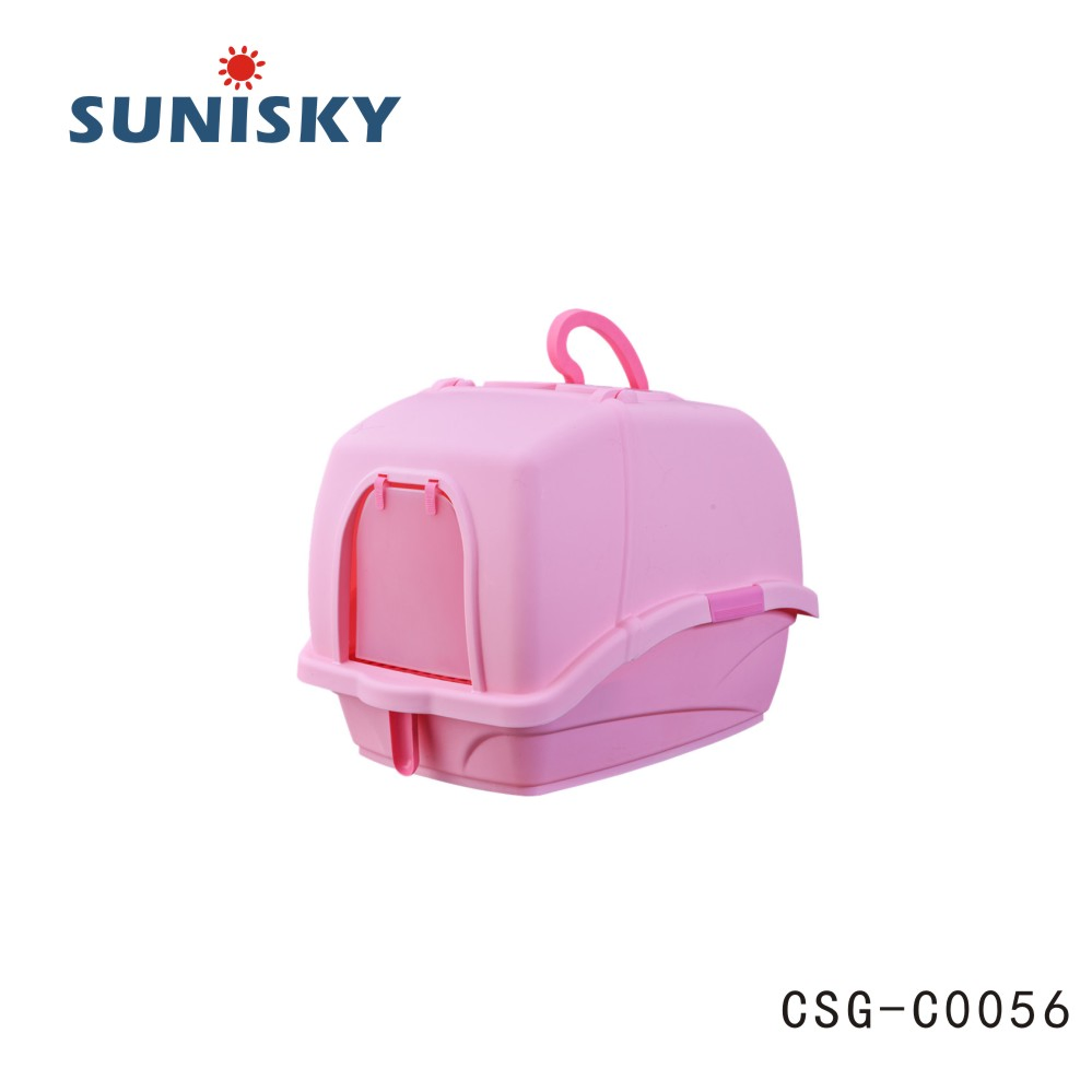 Csg-C0056 Excellent Quality Pet Toilet Box Enclosed Hooded Cat Litter Box with Door