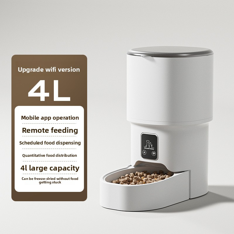Manufacturing 4L Button Automatic Timed Feeding ABS Smart Pet Feeder There Are WiFi Versions, Button Versions, and Video Versions Available