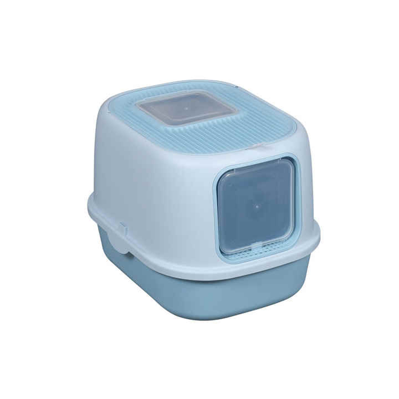 Anti Splashing Plastic White Top Entry Pet Cat Litter Box with Drawer