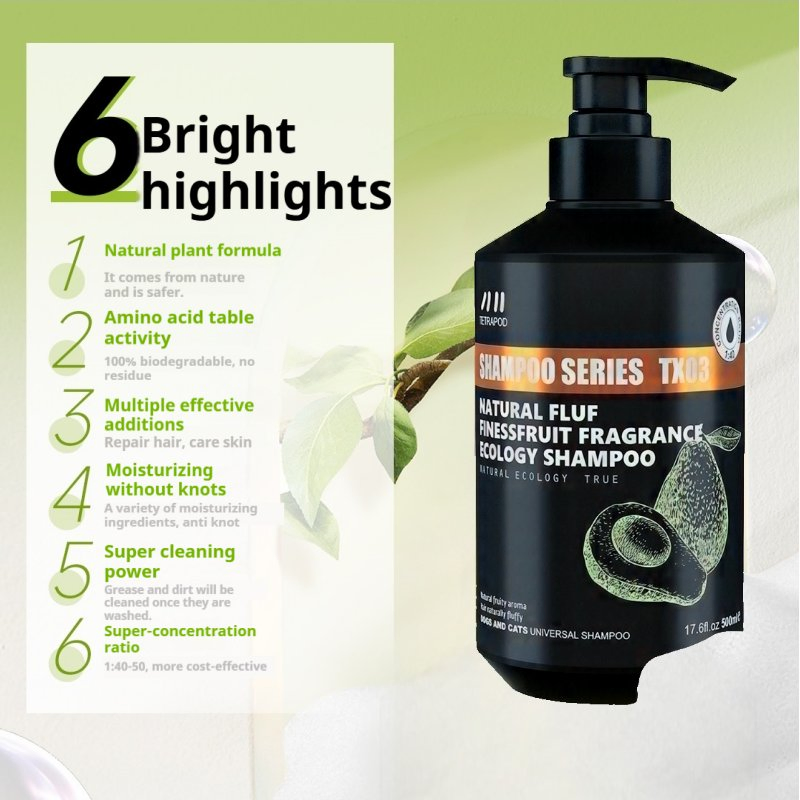 Tetrapod Natural Fruit Oil EU Pet Shampoo - Safe &amp; Nourishing