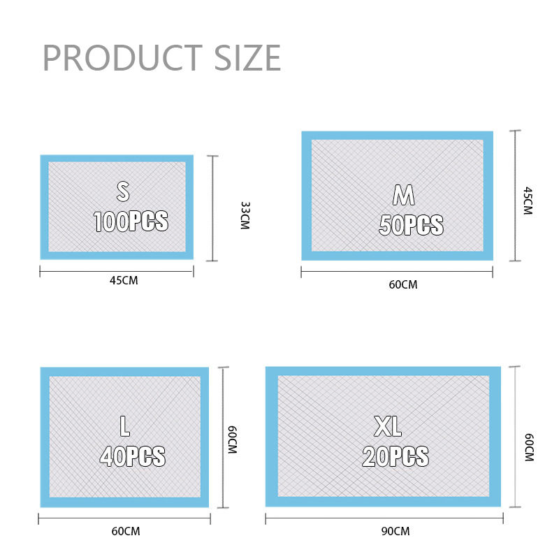 Puppy M 45X60cm 50PCS Pet Disposable Pet Dog Training Pads PEE Pad