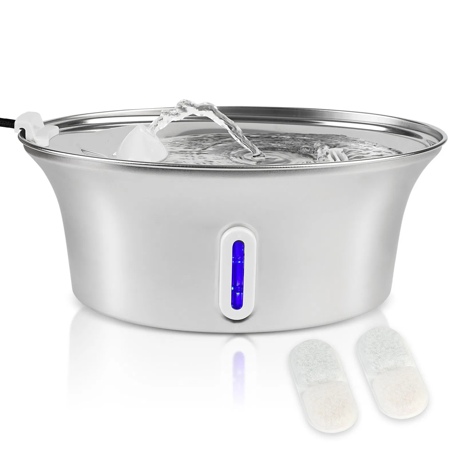 108oz 3.2L Pet Feeding Water Fountain with Water Level Window