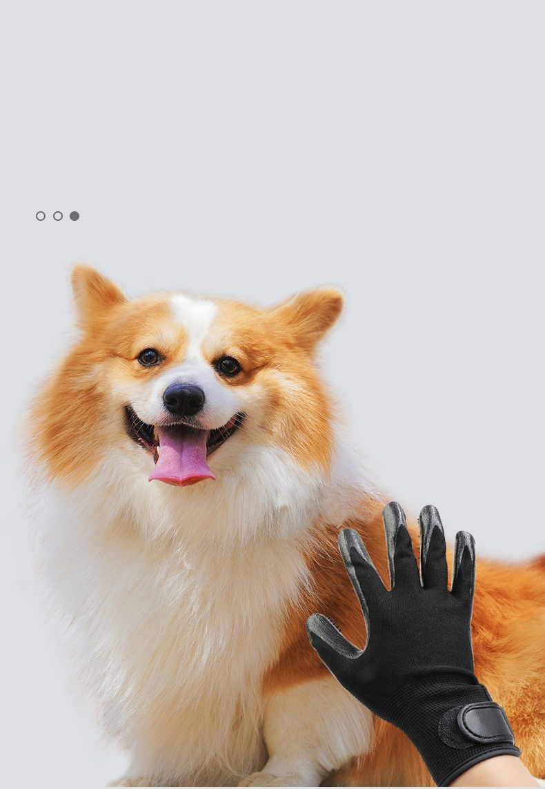 Easy Cleaning Gentle Brush Hair Remover Pet Grooming Gloves for Cats Dogs Horses