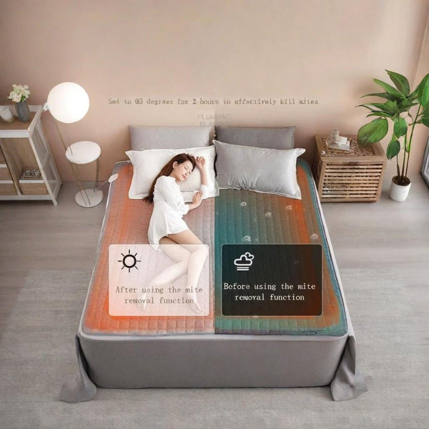 Leak-Proof Design 200*180cm 110V/220V CE Certification Electric Water Warm Blanket for Elderly/Pregnant-Women/Children/Pets