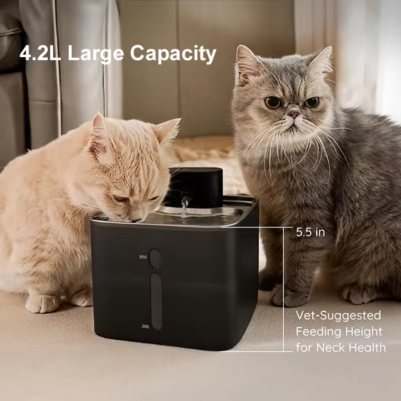 Cat Water Fountain Motion Detected Automatic Pet Drinking Bowl with Filter