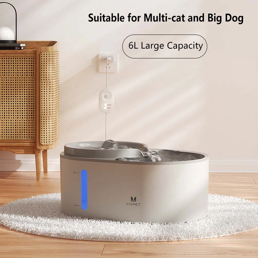 Battery Operated Cat Water Fountain- Wireless Pet Water Fountain for Cats Indoor, Cat Fountain with Motion Sensor, Ultra Quiet Pump