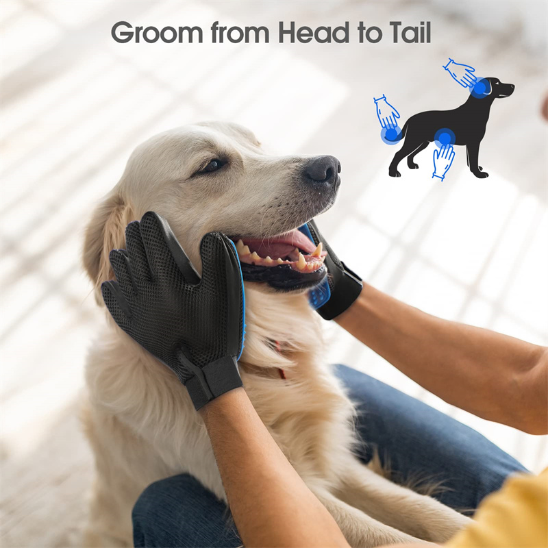 Pet Grooming Glove Brush Pet Hair Remover Glove