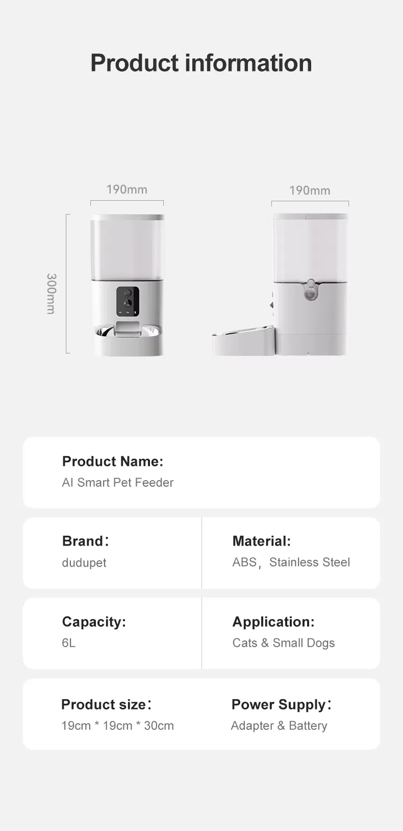 Auto-Pamper Anti-Stuck Food Auto Pet Feeder for Weekend Getaways