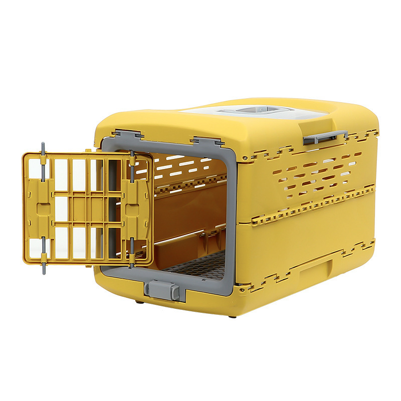 Airline Approved Portable Dog Crate, Travel Pet Carrier with Wire Door, Crate for Small Dogs and Medium Cats
