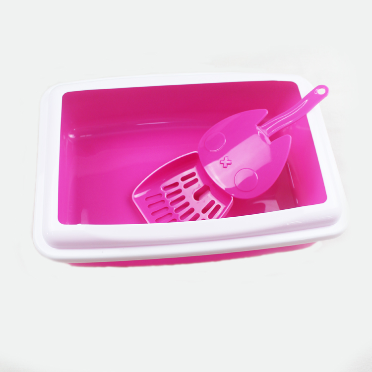Waterproof Big Pet Products Cleaning Reusable Plastic Cat Toilet Trainer Trays Customized Cat Litter Box