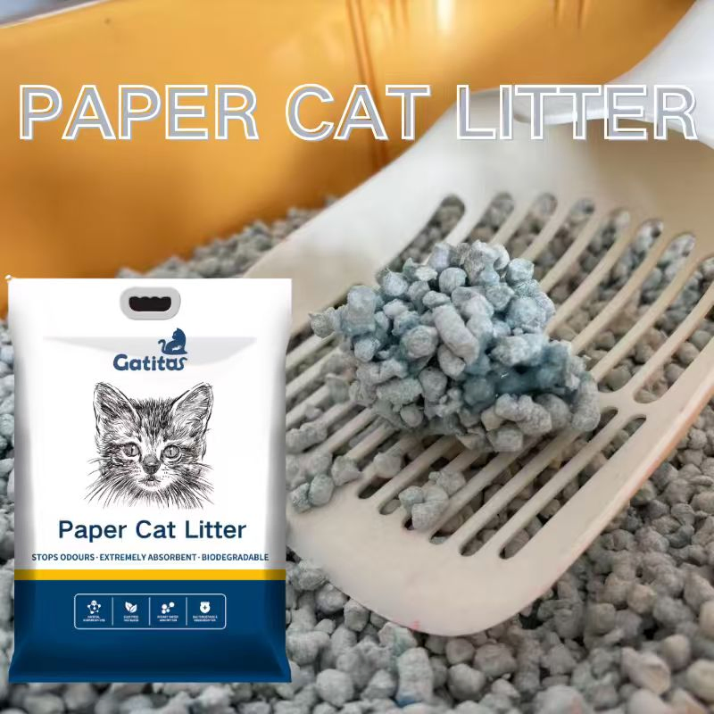 Ultra Absorbent Paper Cat Litter - Low Dust, Fast Clumping &amp; Long-Lasting Odor Eliminator, Gentle on Cat Paws &amp; Easy to Clean
